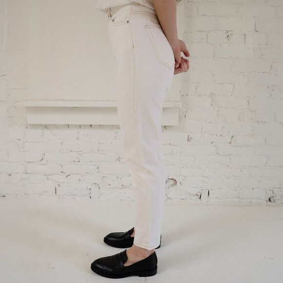 Dr. Denim High-waisted Nora Jean in Light Ecru - Size 24 - Picture 2 of 9